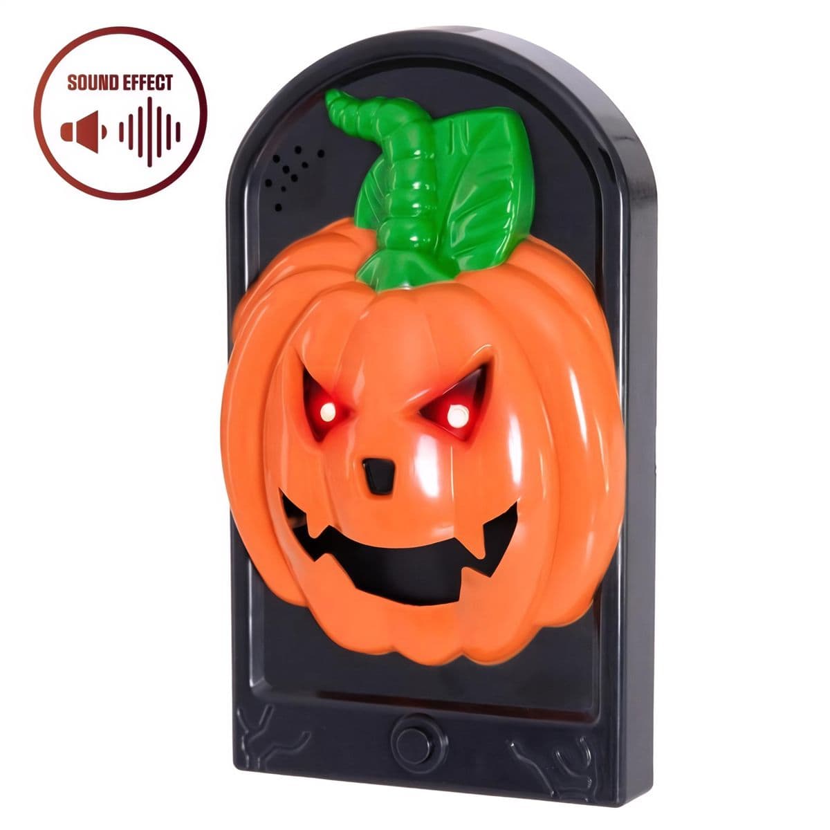 Ovikello - Halloween-kurpitsa, LED, ilmestyvä hämähäkki