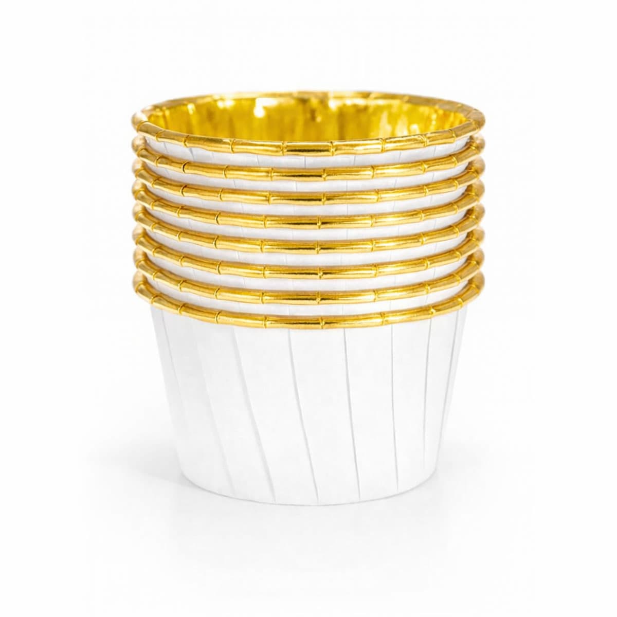 Minimuffinivuoat - Valkoinen kultareunalla, 50 kpl – Azucren