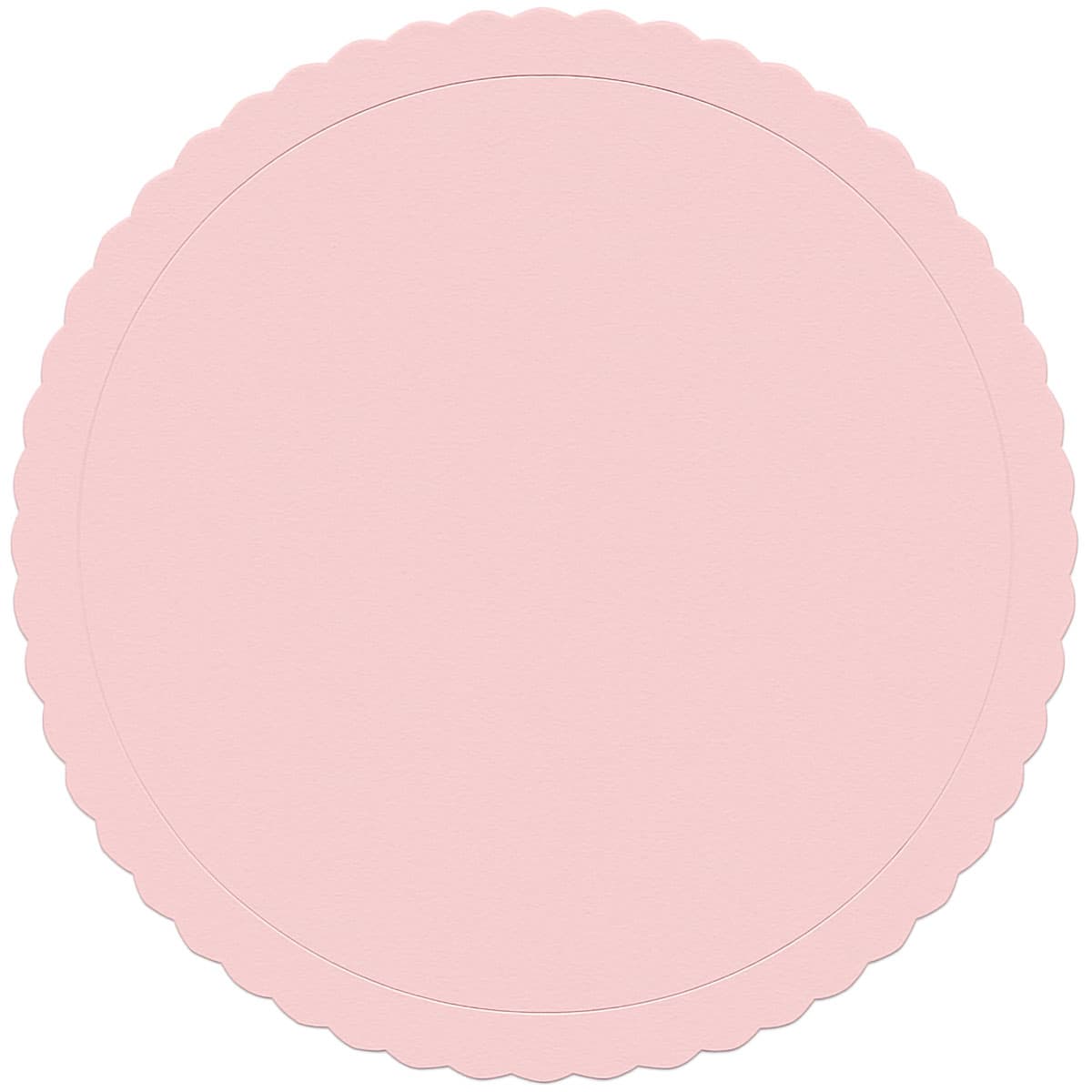 Kakkualusta aaltoreuna - Pastellipinkki, teksturoitu, 35 cm