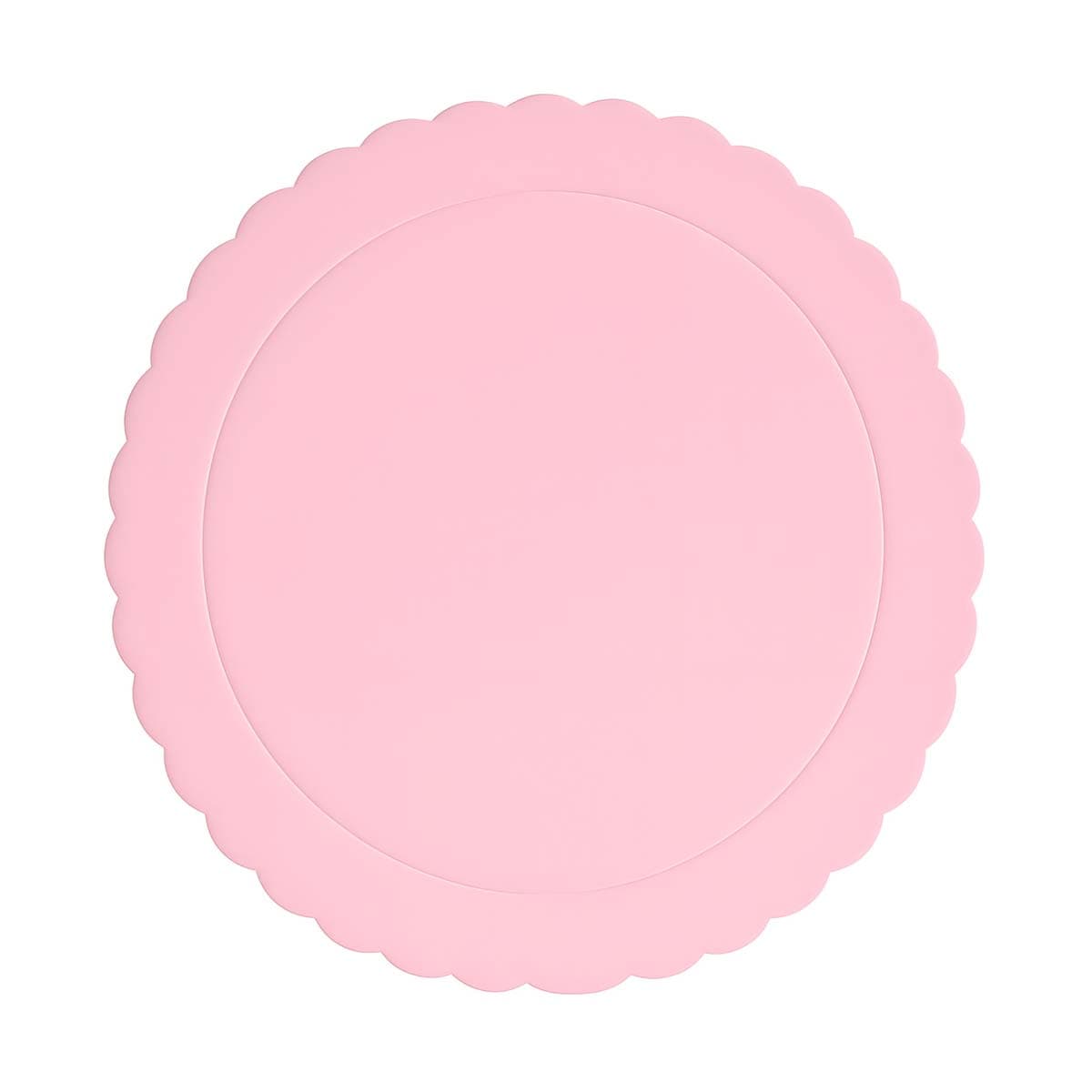 Kakkualusta aaltoreuna - Vaaleanpunainen, 25cm – Azucren