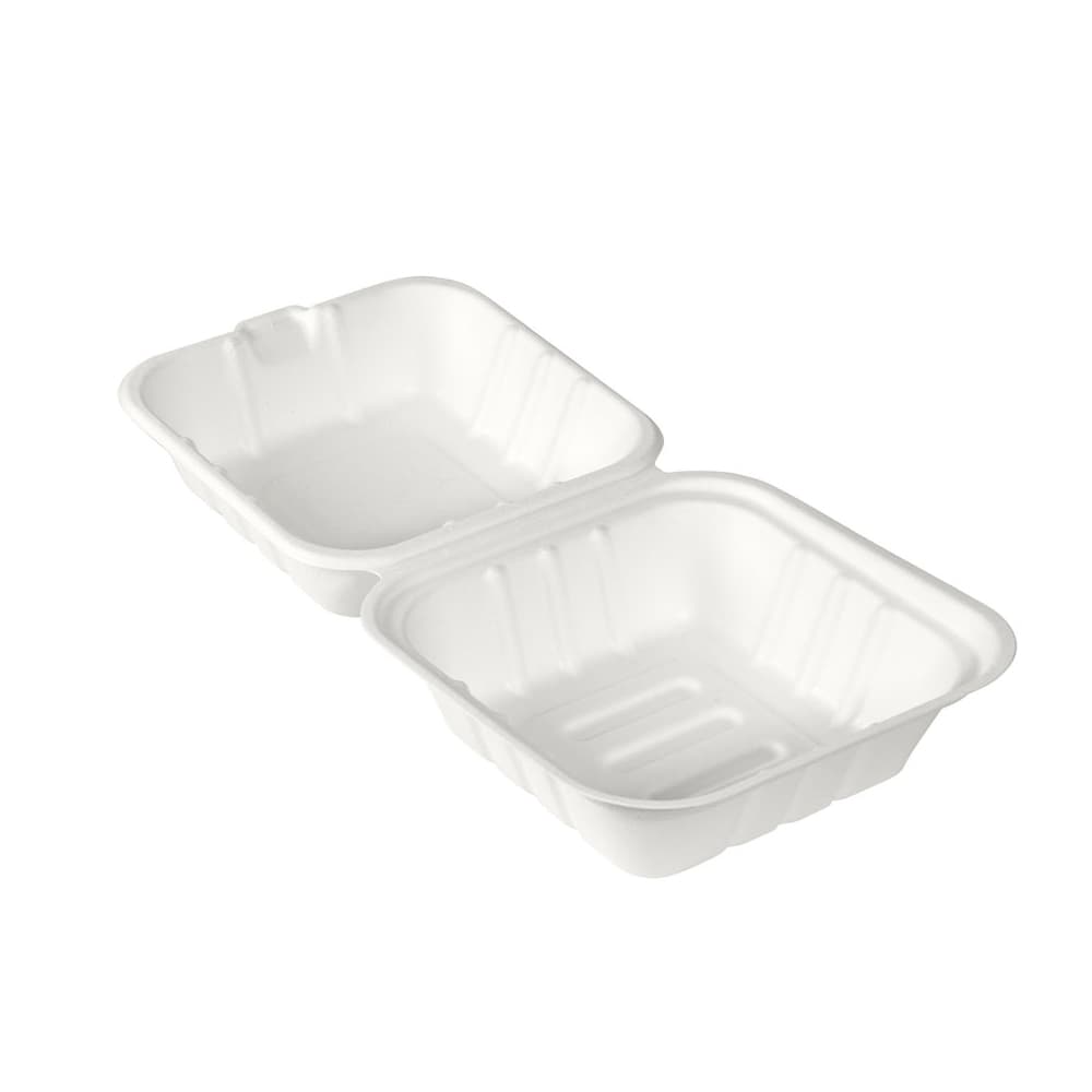 Take-away-rasia, Sokeriruokokuitu Biopak - Valkoinen 475ml, 10kpl