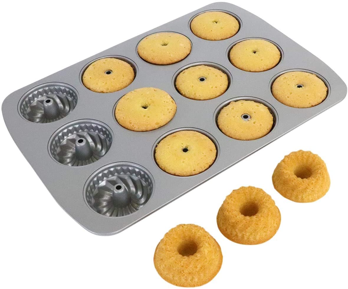 Non-stick leivontapelti, Minikakku Fancy Ring, 12 leivosta – PME