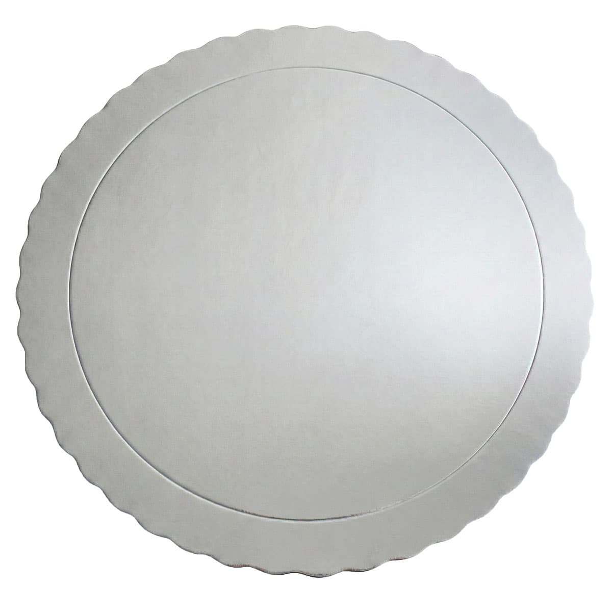 Kakkualusta aaltoreuna - Hopea, 30 cm – Azucren