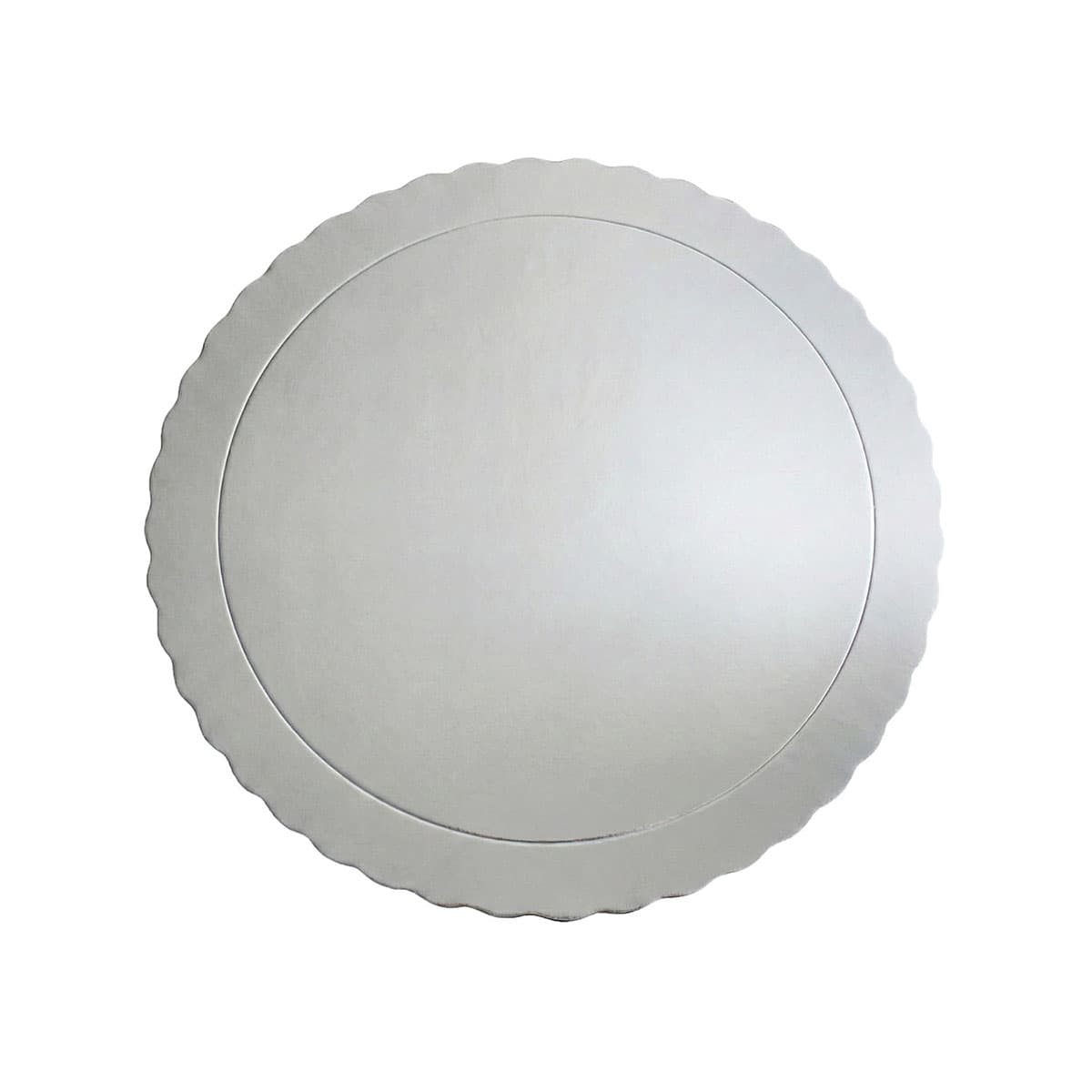 Kakkualusta aaltoreuna - Hopea, 20, cm