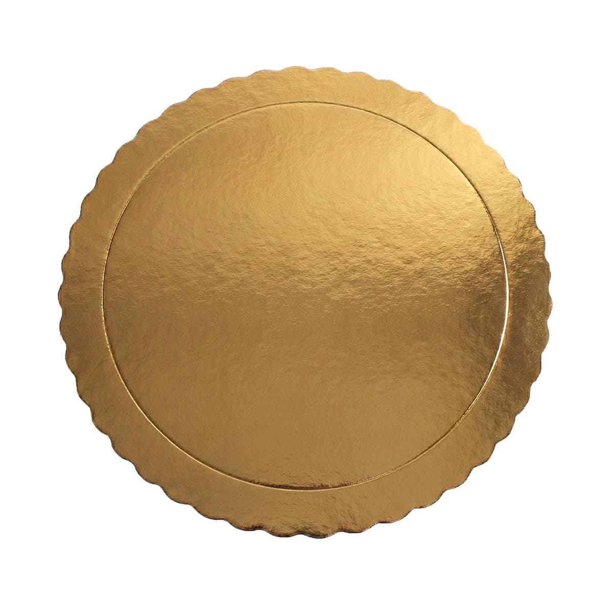 Kakkualusta aaltoreuna - Kulta, 25 cm