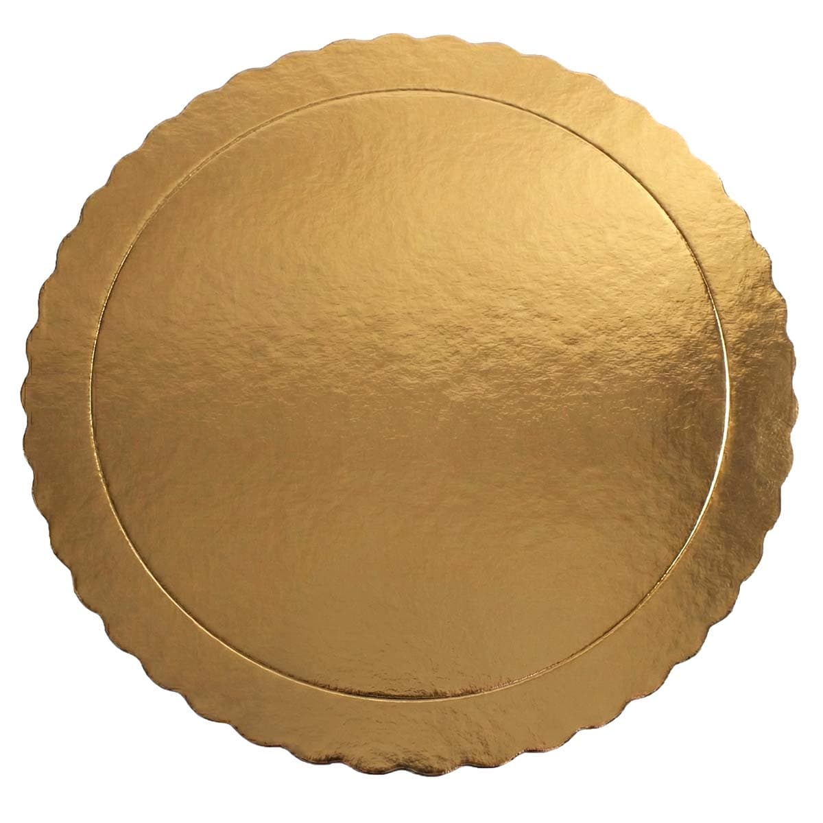 Kakkualusta aaltoreuna - Kulta, 30 cm