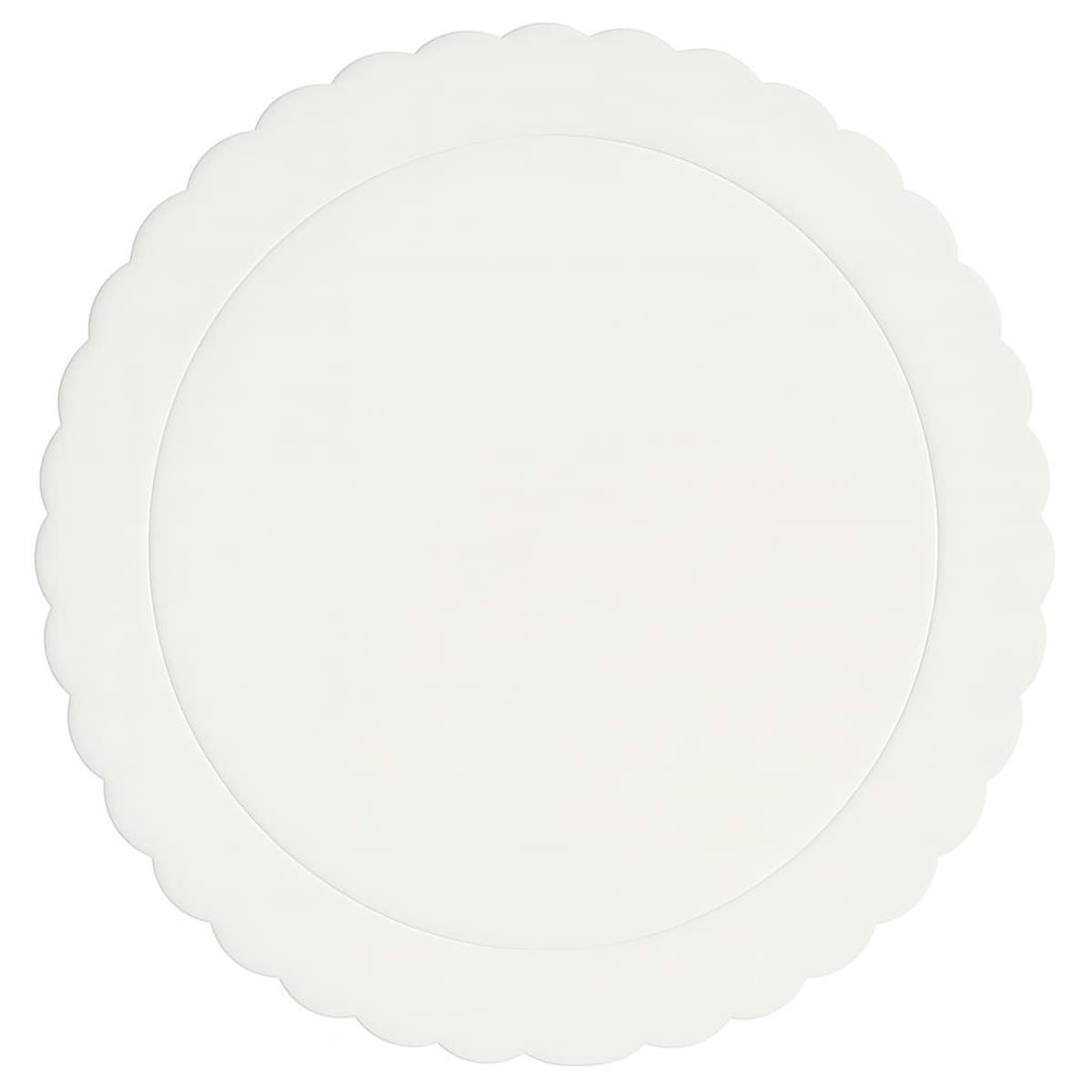 Kakkualusta aaltoreuna - Valkoinen, 30 cm – Azucren