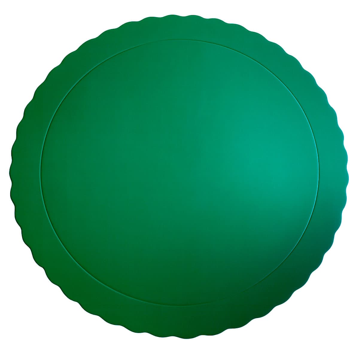 Kakkualusta aaltoreuna - Vihreä, 30 cm