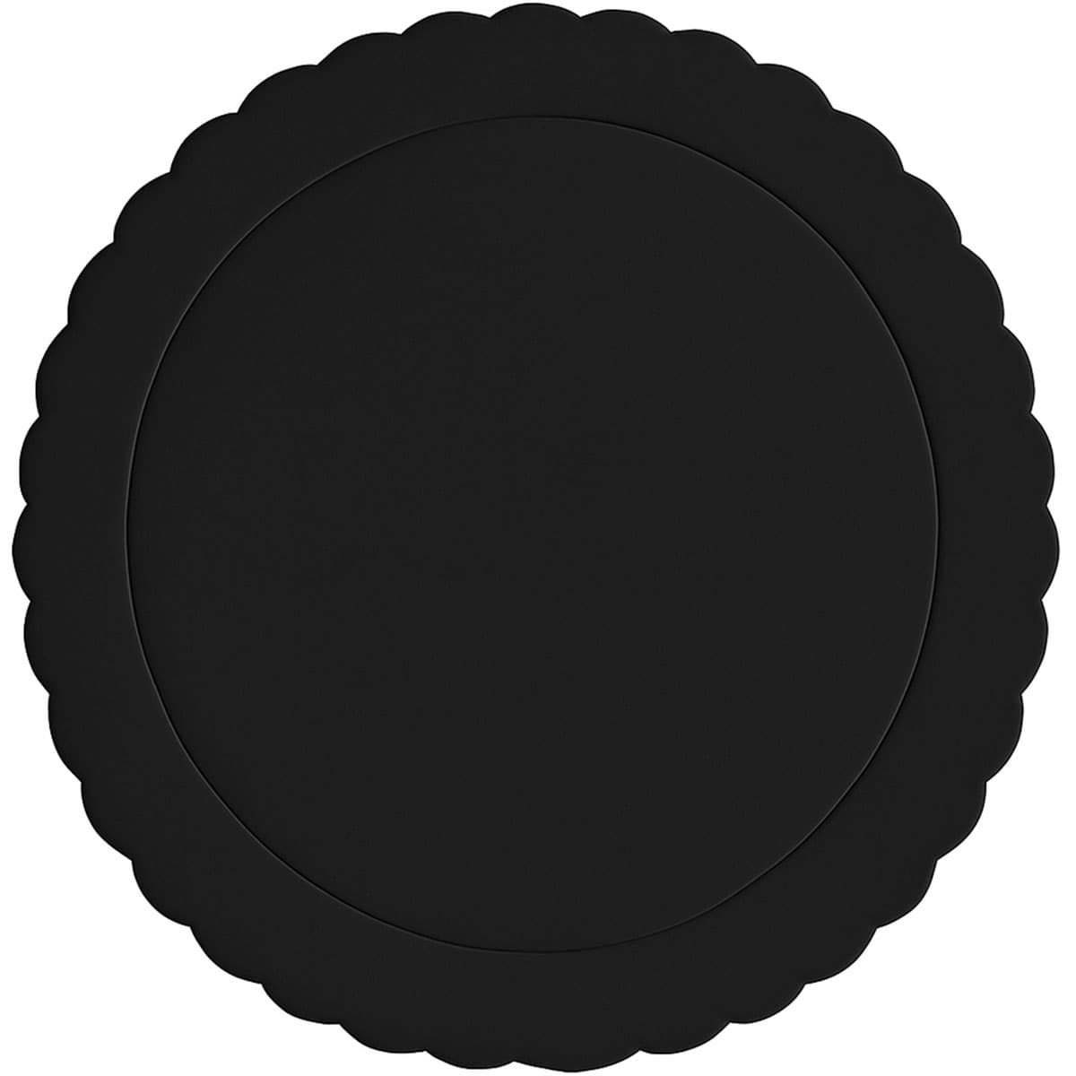 Kakkualusta aaltoreuna - Musta, 35 cm