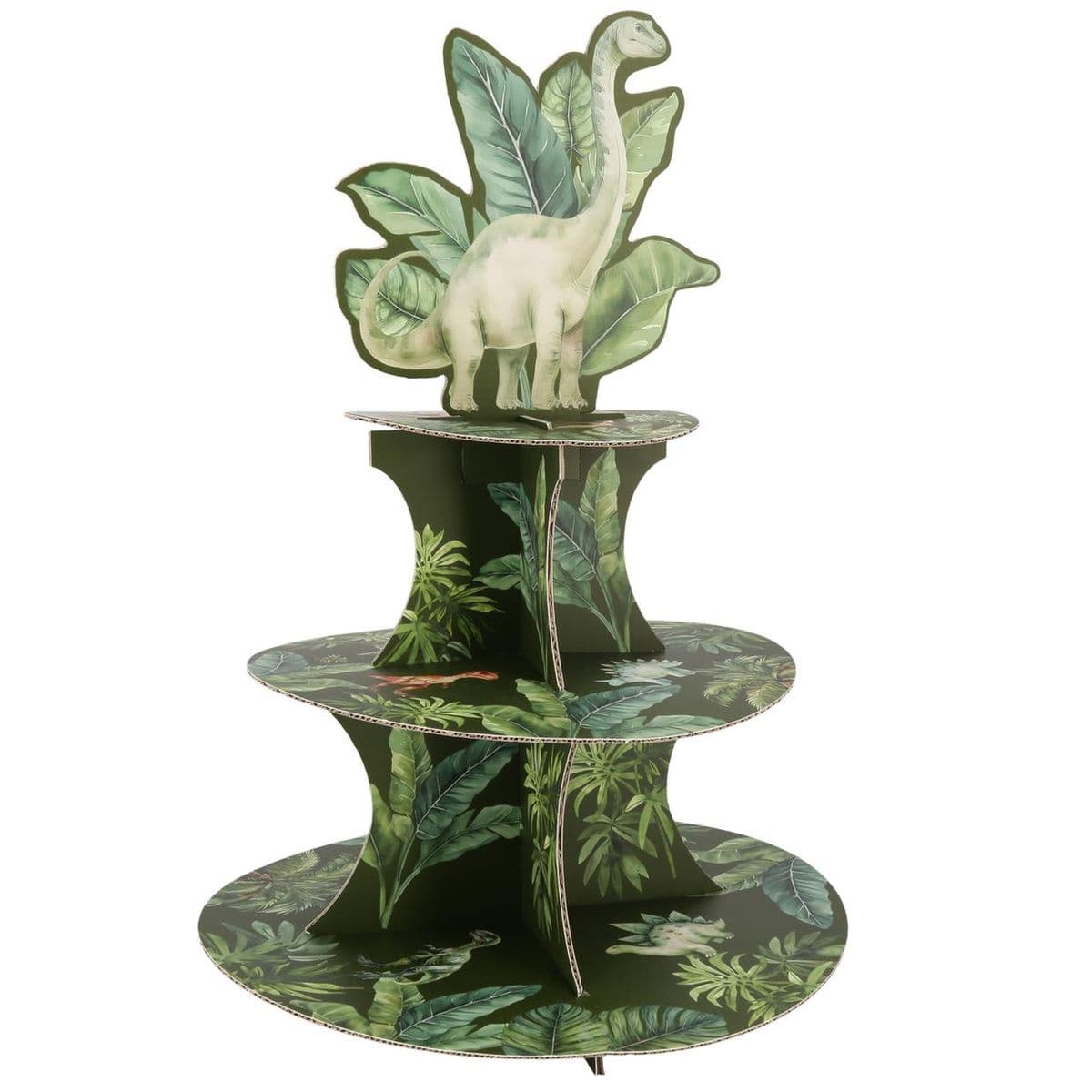 Tarjoiluteline - Viidakon dinosaurukset, 3-kerroksinen