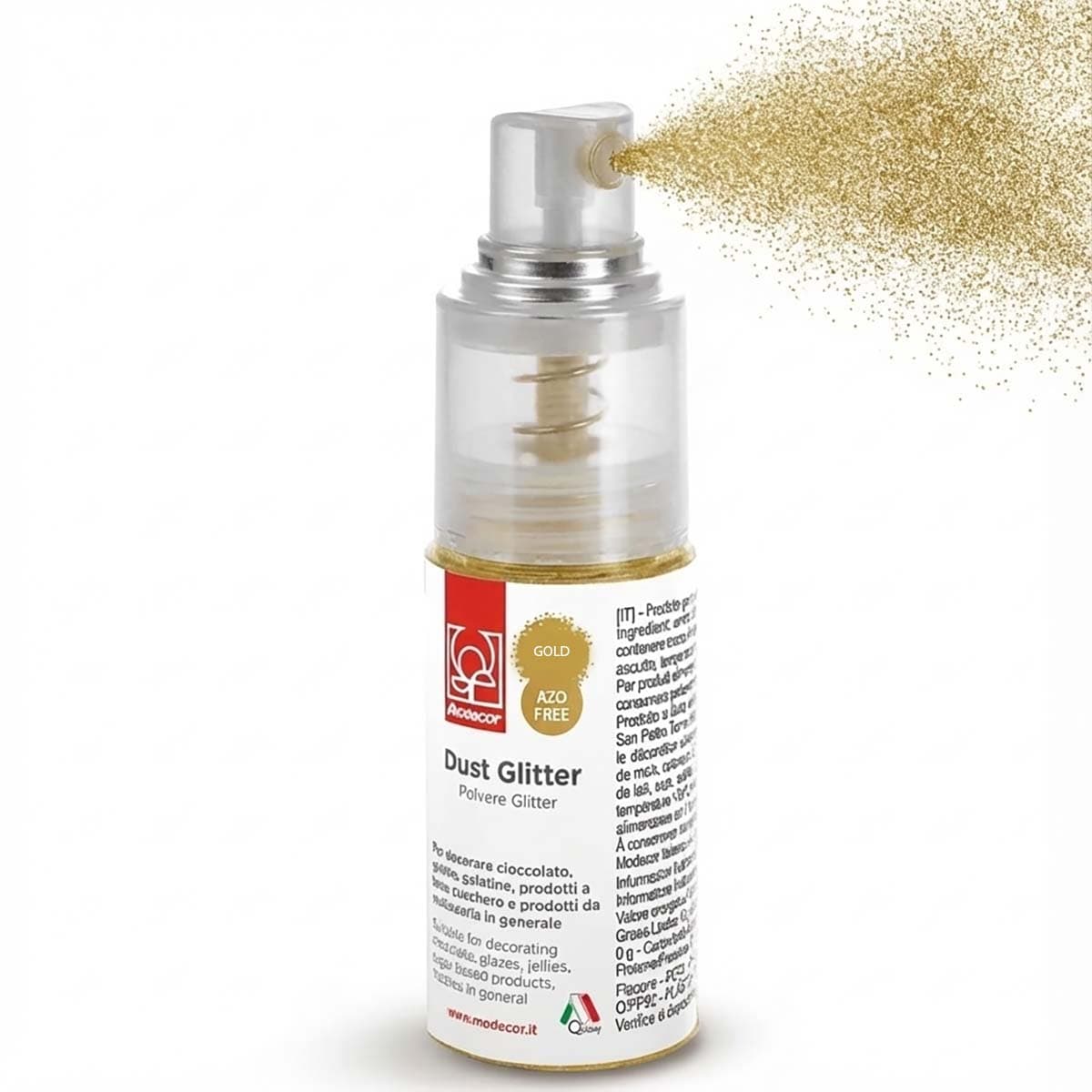 Tomuväri glitter-suihke - Kulta, 10g