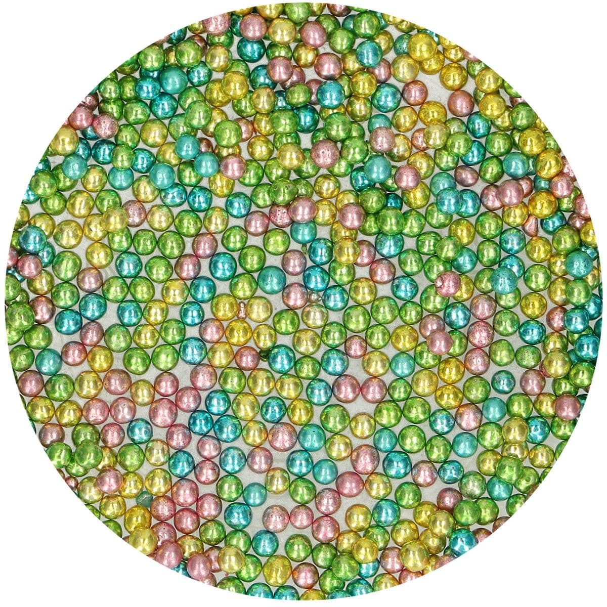 Koristerae - Moniväriset metallic sokerihelmet, 80g