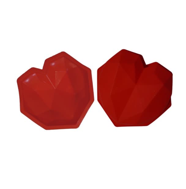 Silikoninen kakkuvuoka - Iso Geometric heart, 20cm