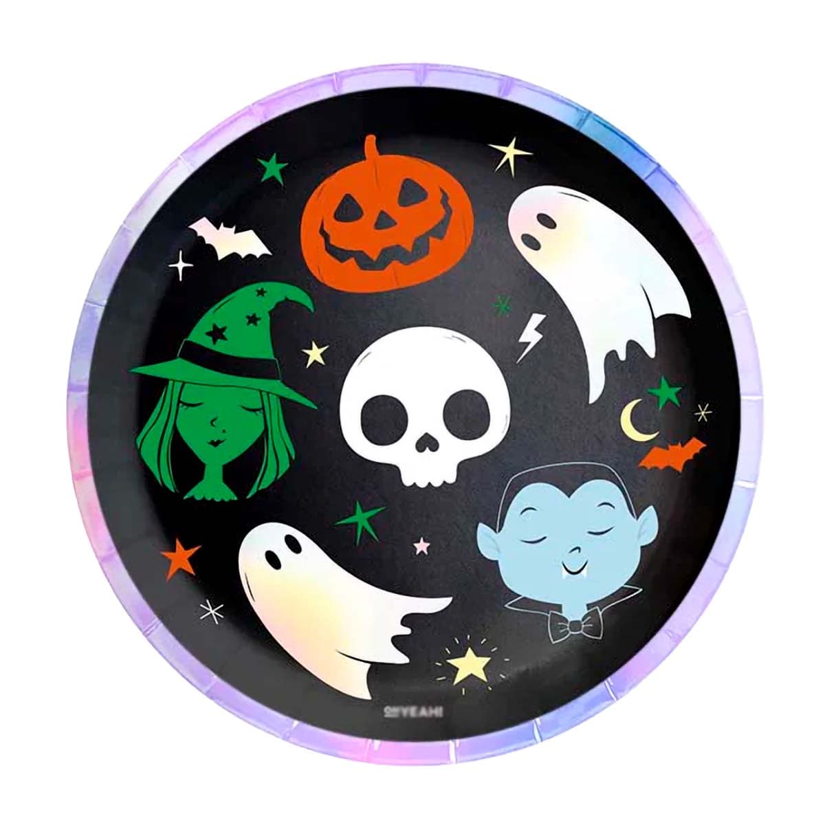 Pahvilautaset – Halloween hahmot, Ø 17 cm, 8 kpl