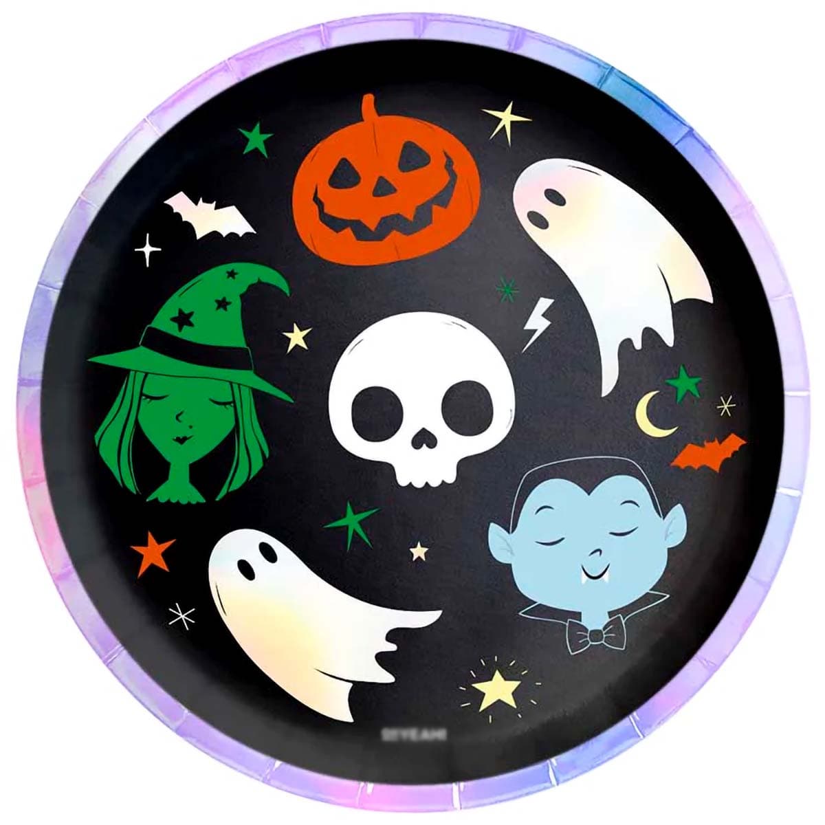 Pahvilautaset – Halloween hahmot, Ø 23 cm, 6 kpl