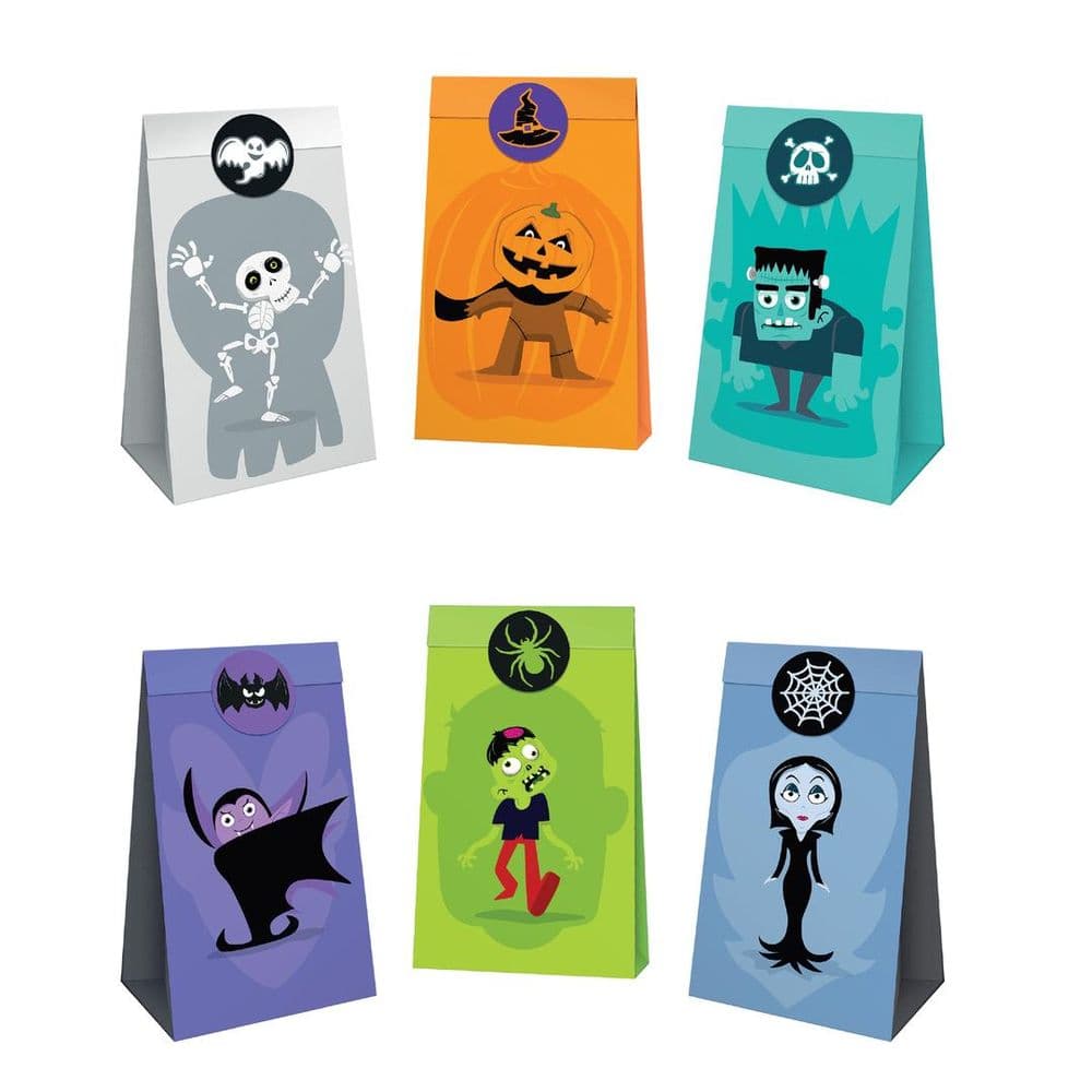 Lahja­pussit - Halloween Monsters, 11x18cm, 6kpl