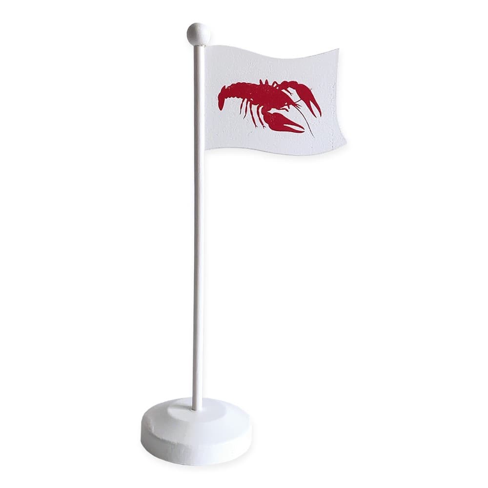 Puinen lipputanko - Rapu, 24cm