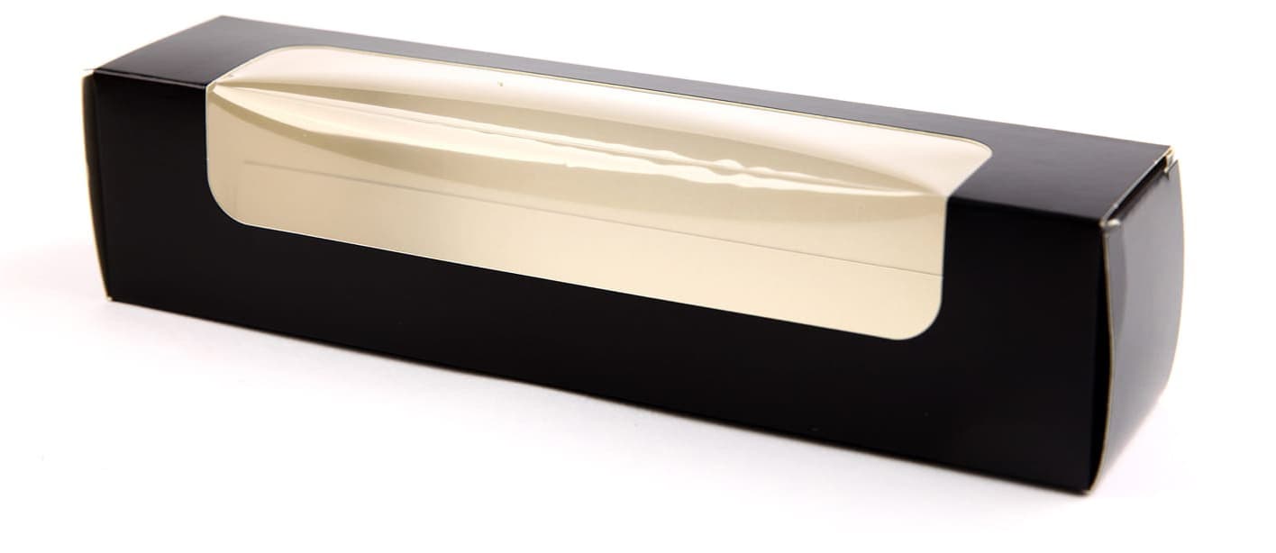 Macarons laatikko + lokero - Musta, 10kpl