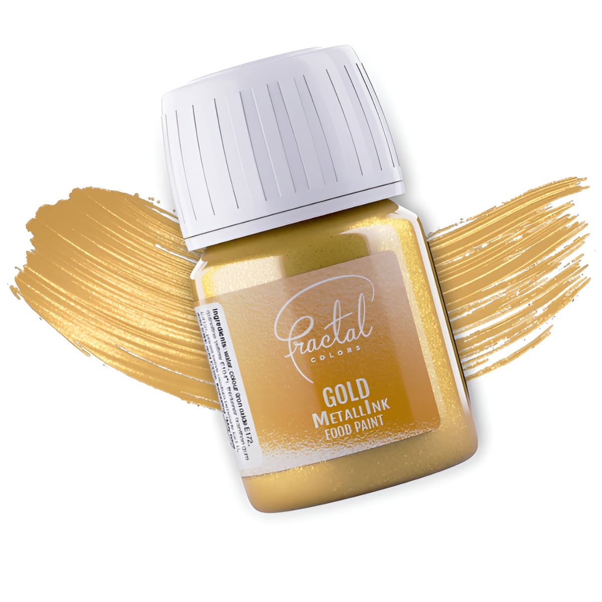 Elintarvikemaali - MetallInk Food Paint - Gold, 30g – Fractal Colors