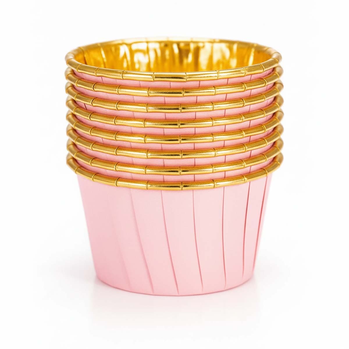 Minimuffinivuoat - Vaaleanpunaiset kultareunalla, 50 kpl – Azucren