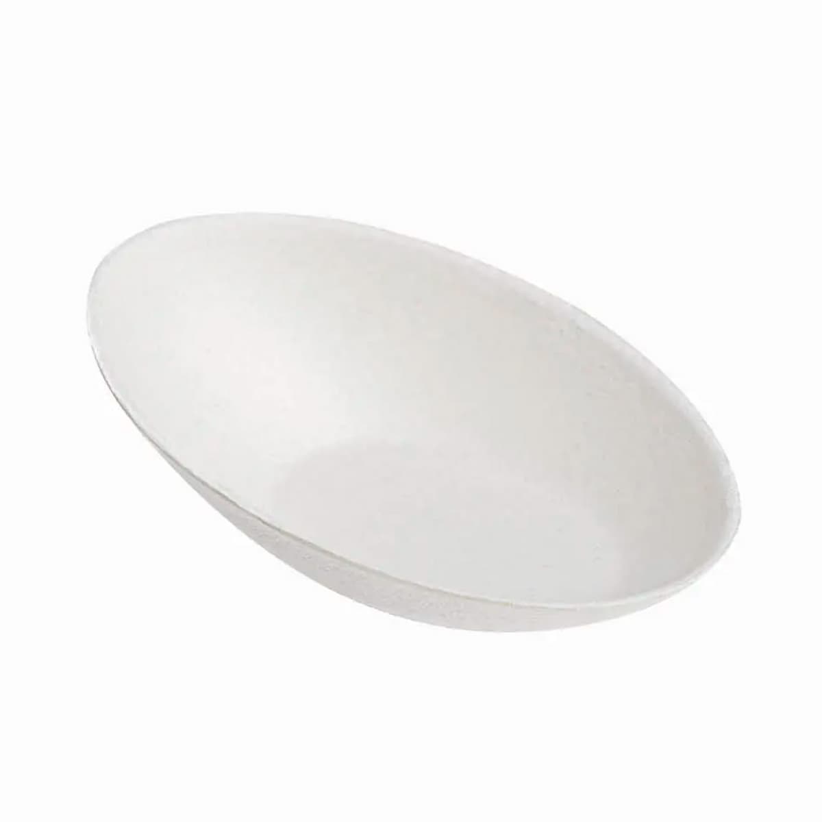 Ovaali mini tarjoilualusta, sokeriruoko – 8 x 5 cm, 50 kpl