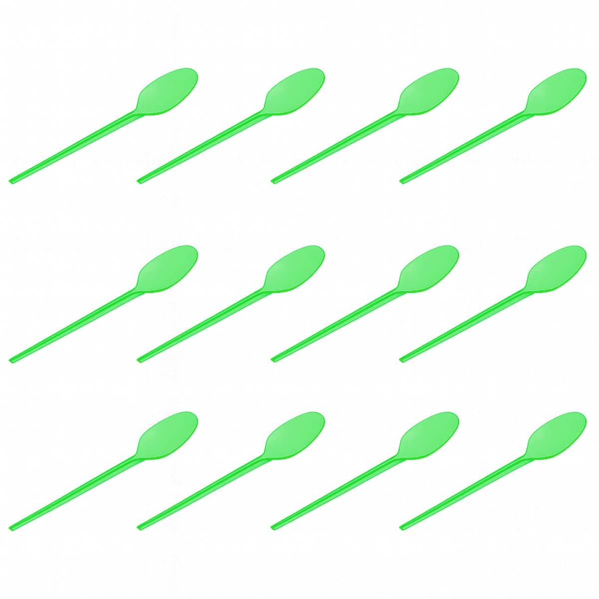 Muovinen jälkiruokalusikka Vihreä 12,5 cm – 15 kpl