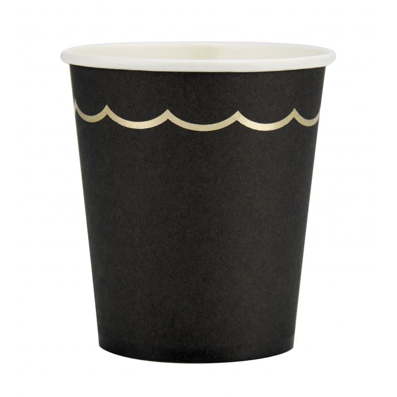 Pahvimukit, Musta-kulta, 8 kpl