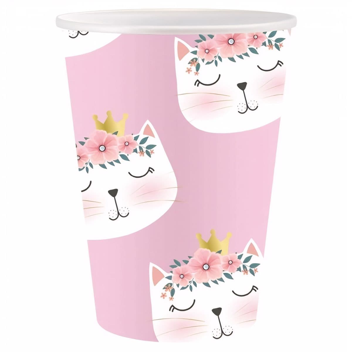 Pahvimukit - Prinsessakissa, 250 ml, 6 kpl