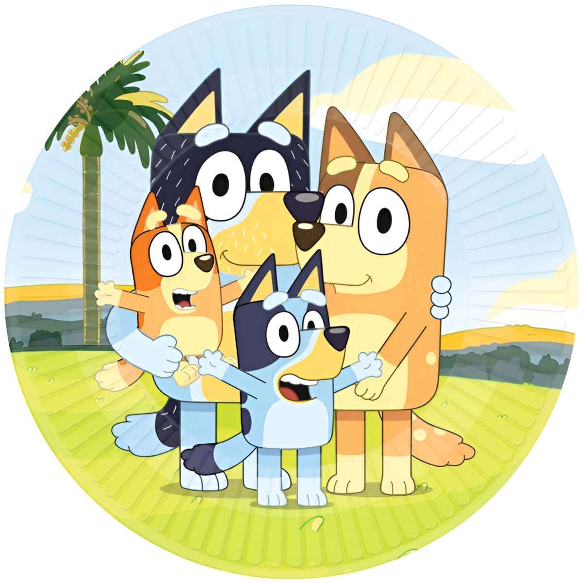 Pahvilautaset - Bluey, 23 cm, 8 kpl