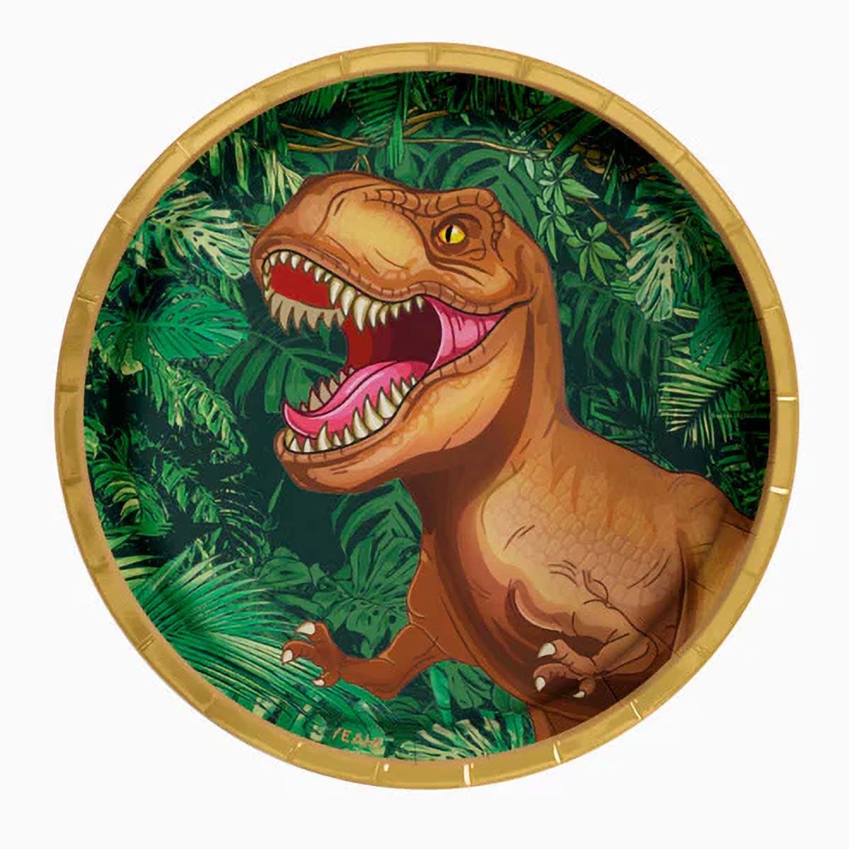 Pahvilautaset - Dinosaurusseikkailu, 17cm, 8 kpl