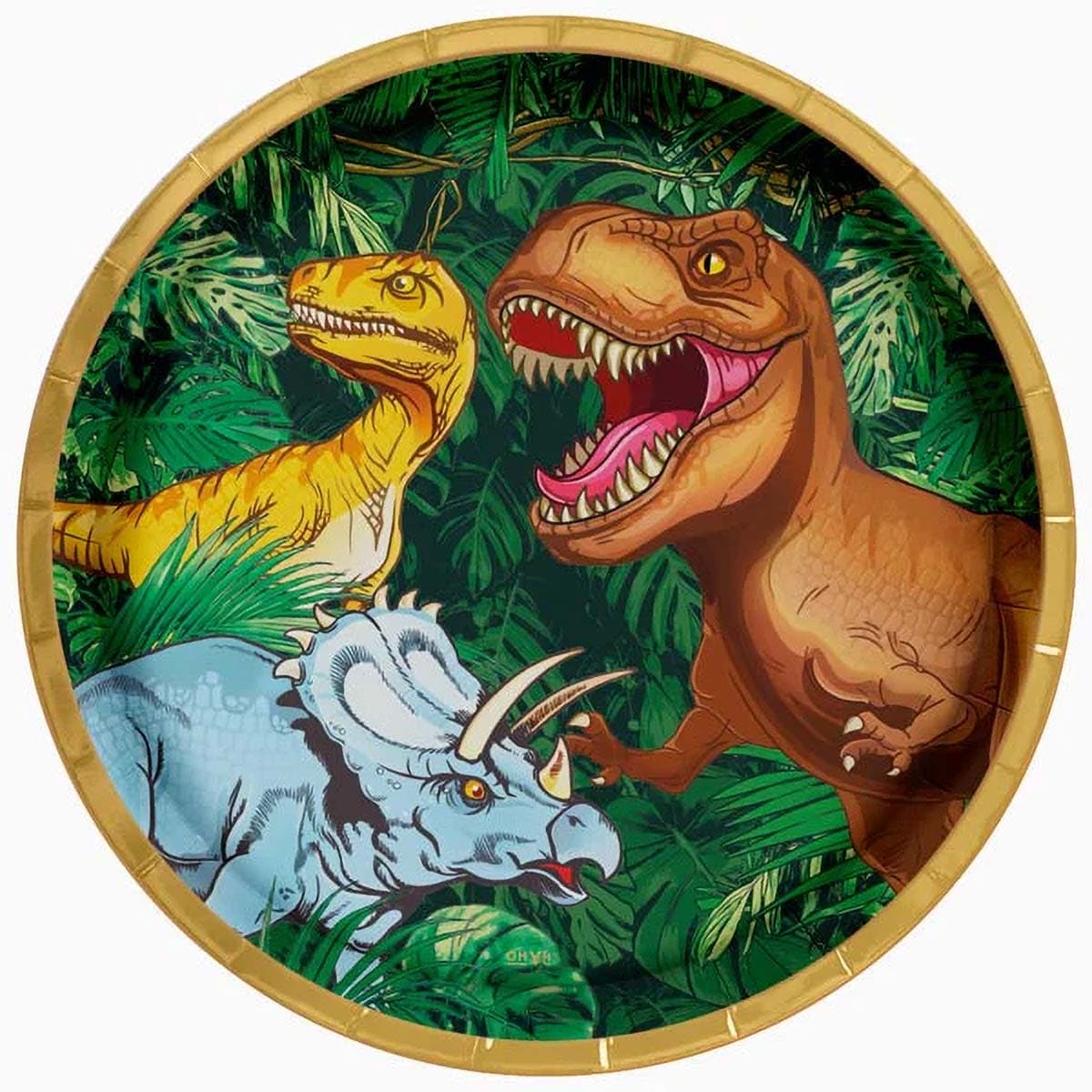 Pahvilautaset - Dinosaurusseikkailu, 23cm, 6 kpl