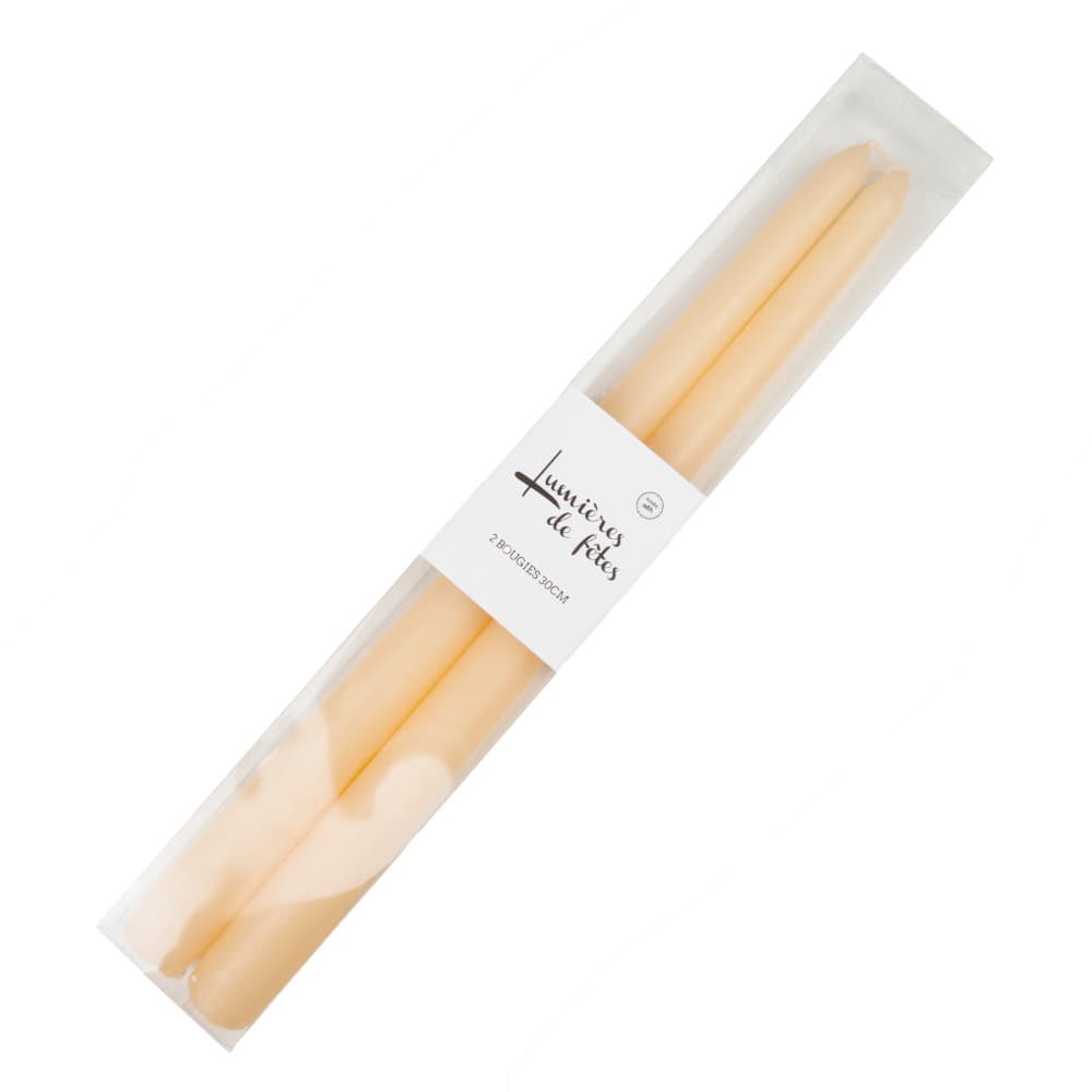 Kynttilät - Persikka, 2kpl, 30cm