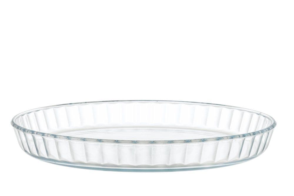 Piirakkavuoka - Pyöreä ryppyreunainen, Lasi, 28cm
