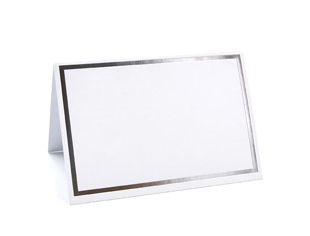 Paikkakortti 9x6cm - Hopea kehys, 10kpl