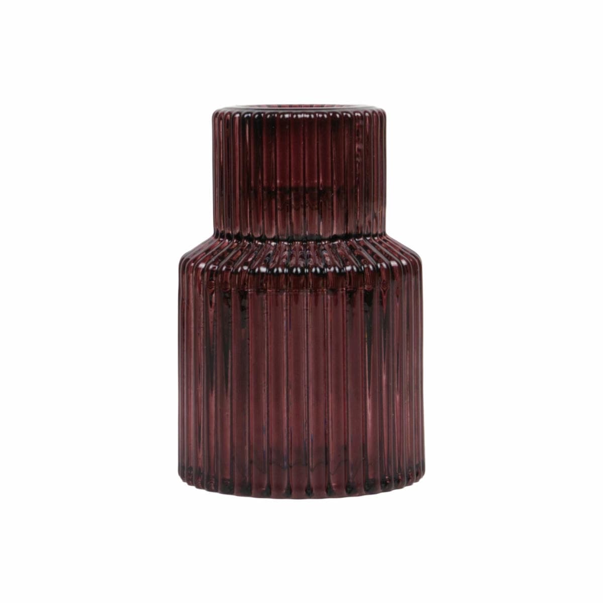 Kynttilänjalka - Luumu Lasi, Käännettävä, Ø5,5x8,3 cm