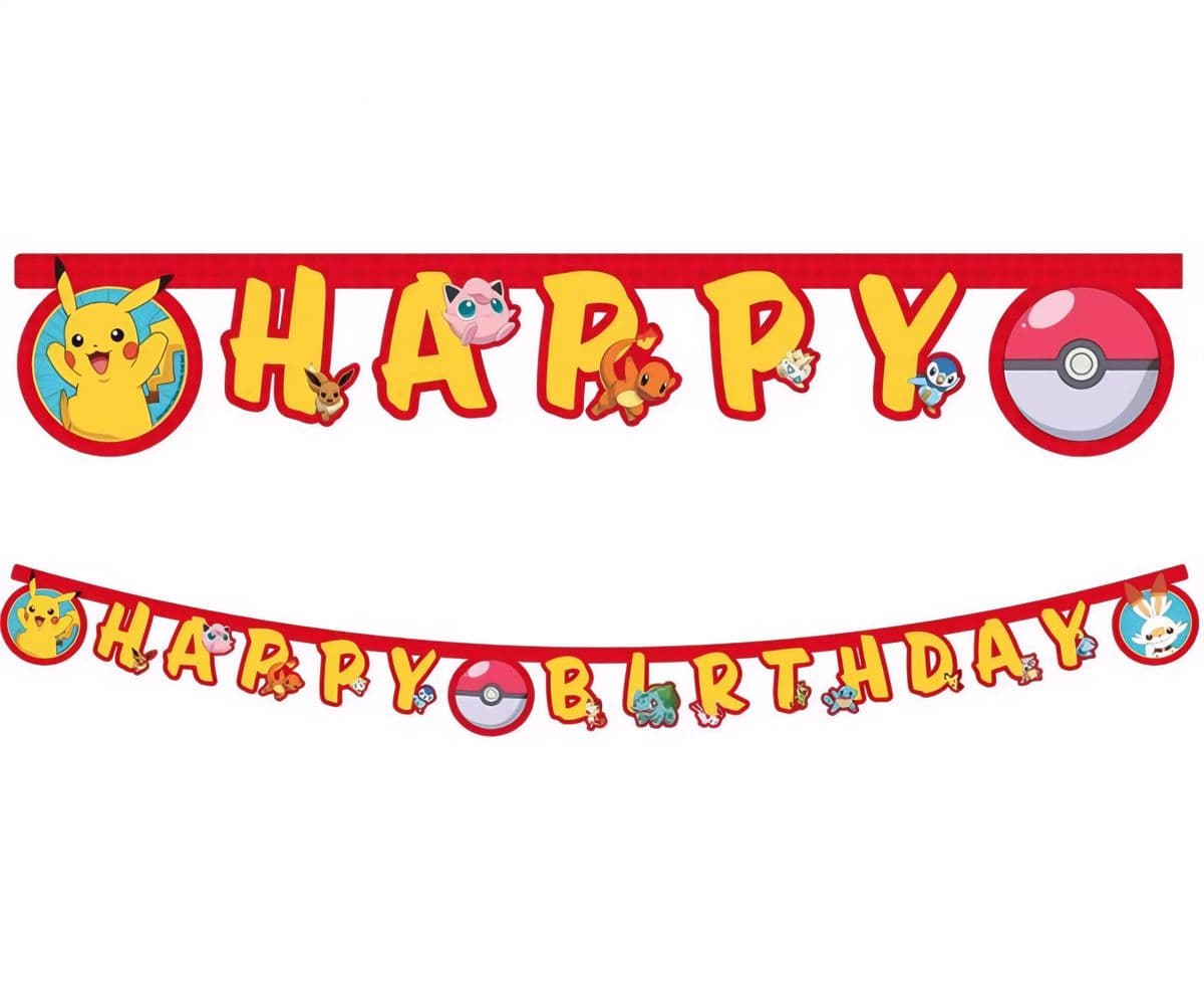 Banneri - Pokemon, Happy Birthday, 2m