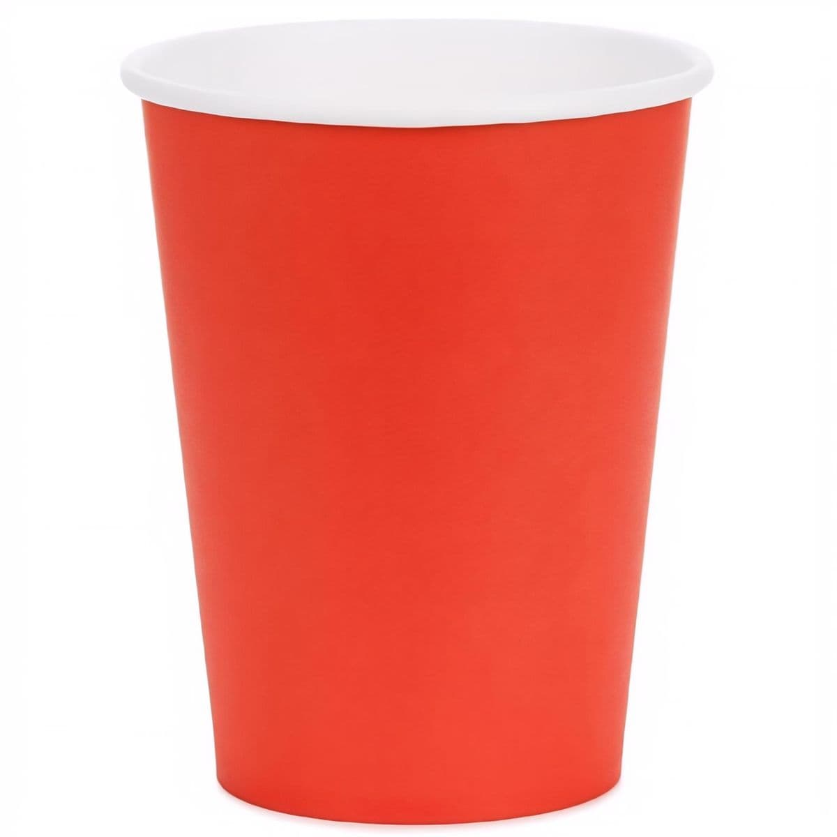 Pahvimukit - punainen, 250 ml, 6 kpl