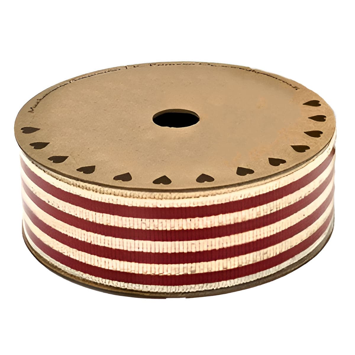 Koristenauha - Punaraidallinen, 2,5cm x 3m