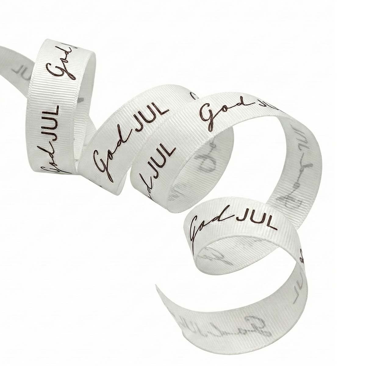 Nauharulla - God jul, valkoinen, 1,5 cm x 10 m