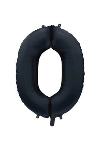 Numerofoliopallot - Satiini musta, 86cm-0