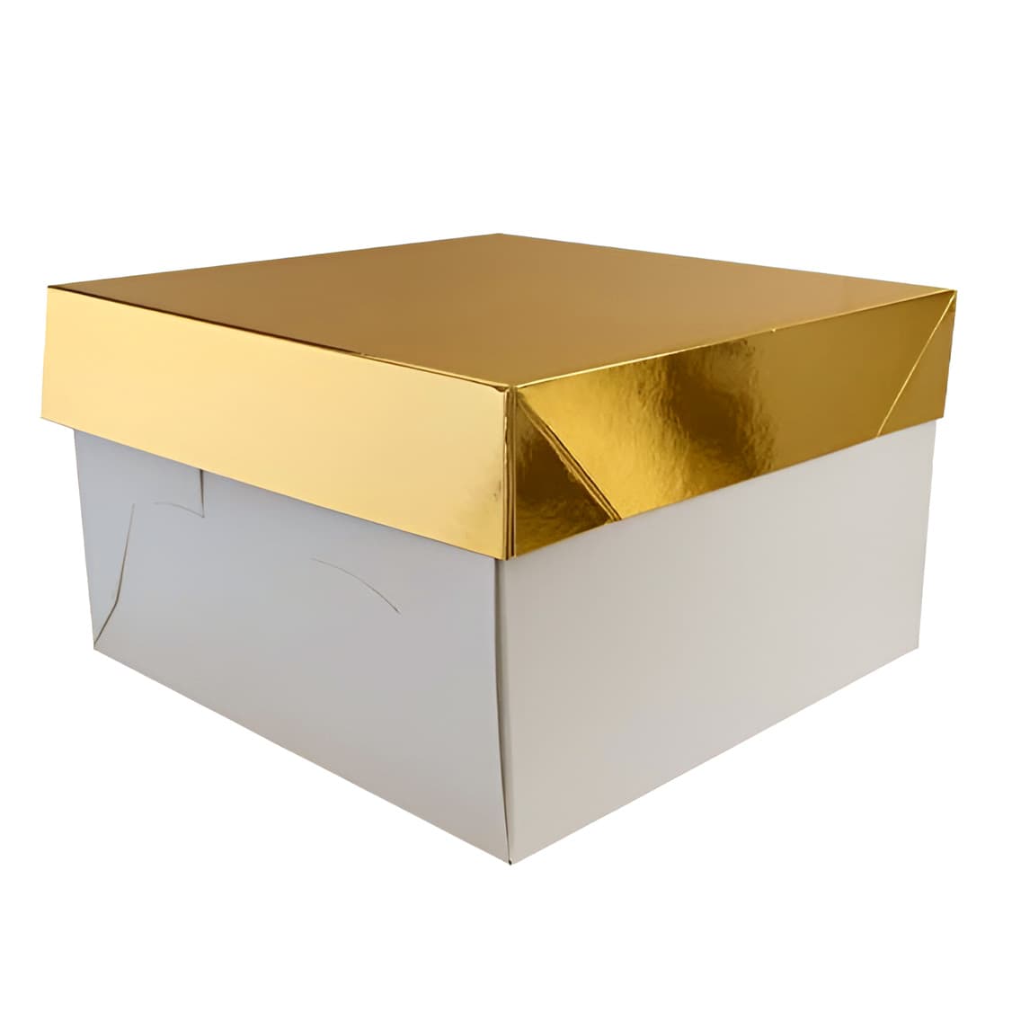 Kakkulaatikko -Valko/kulta, 20x20x15cm, 25kpl – Decora