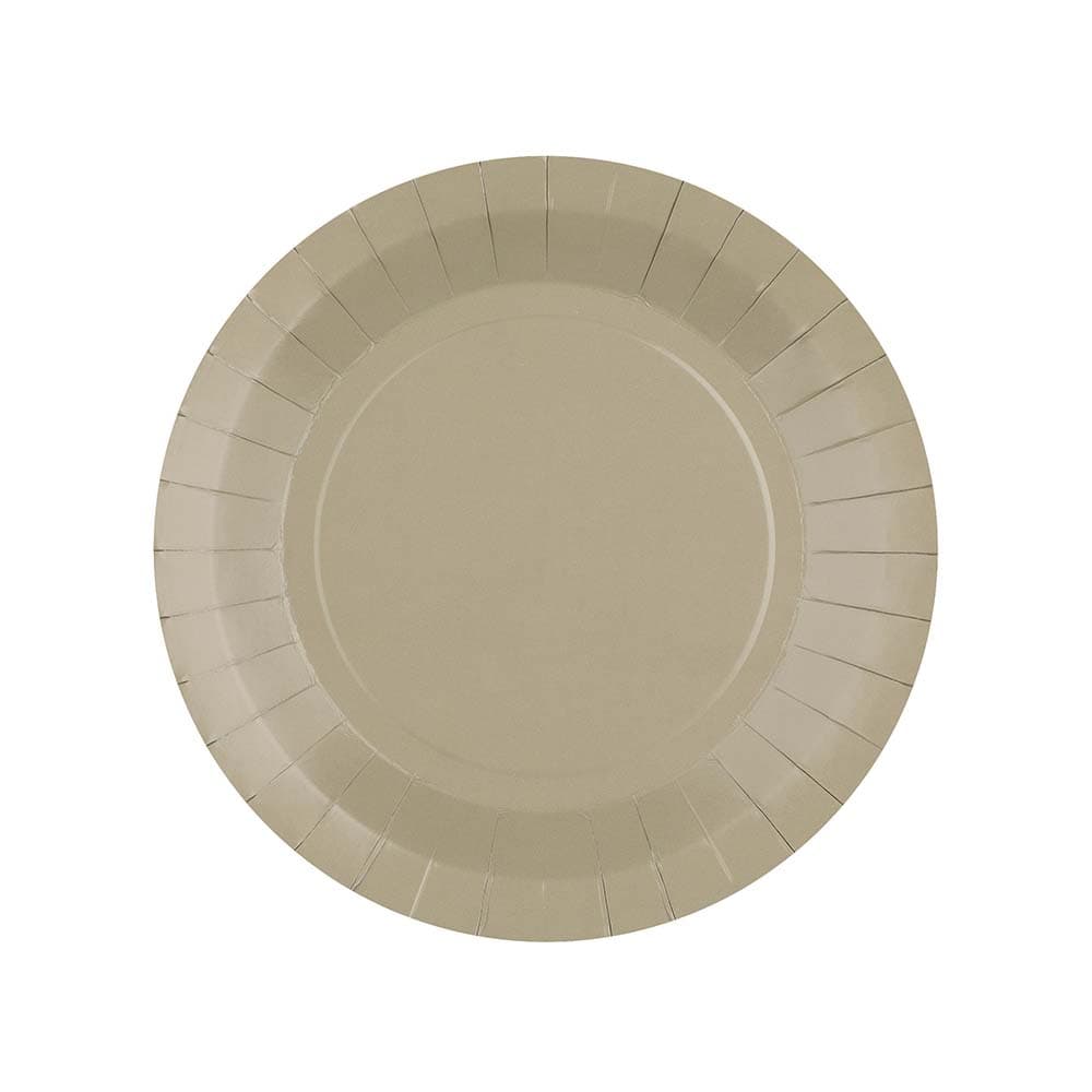 Pahvilautaset - Taupe, 18cm, 10kpl