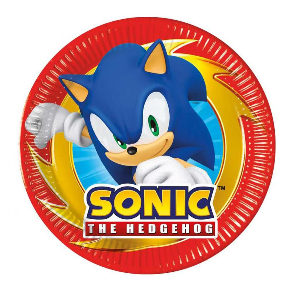 Pahvilautaset - Sonic the Hedgehog, 19,5cm, 8kpl