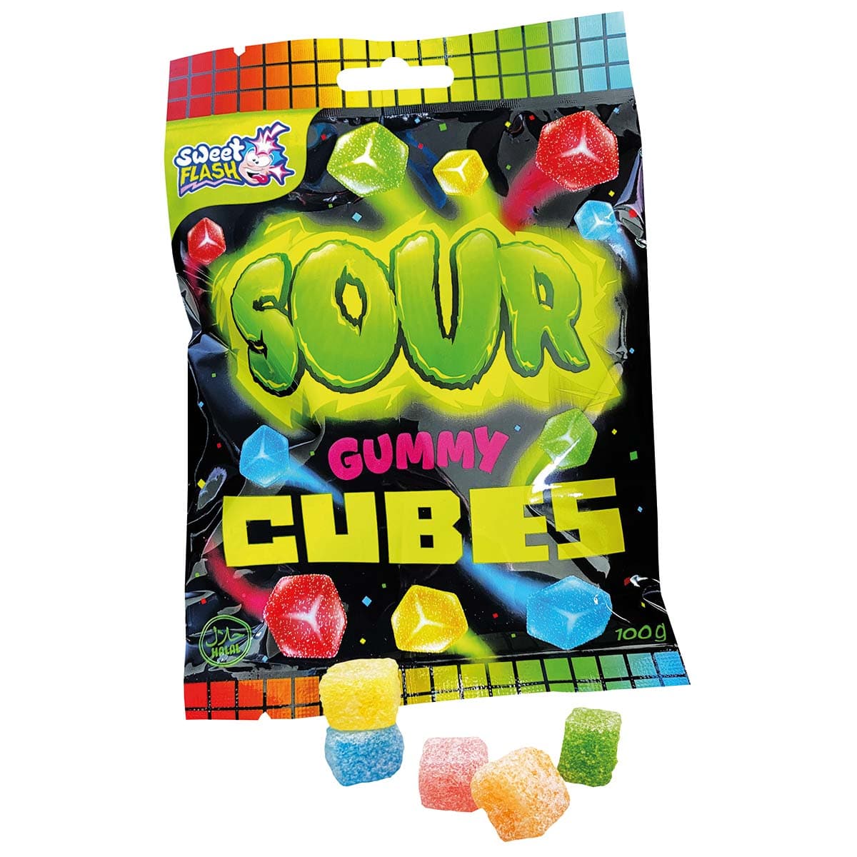 Sour Gummy Cubes 100 g