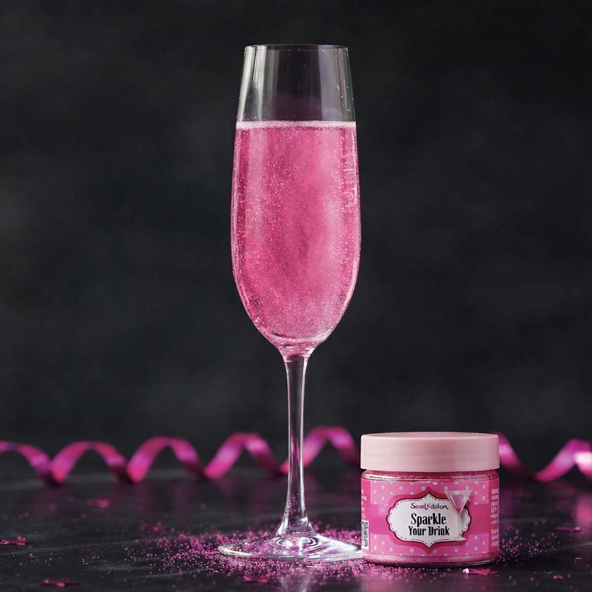 Kimallejauhe Drinkkiin - Sparkle Your Drink Pink, 10 g