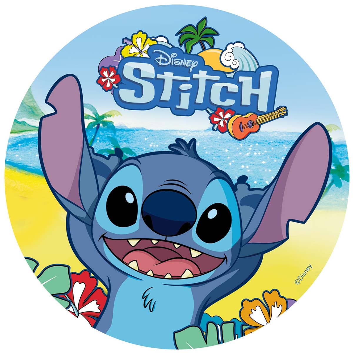 Syötävä Kakkukuva - Stitch, 20cm