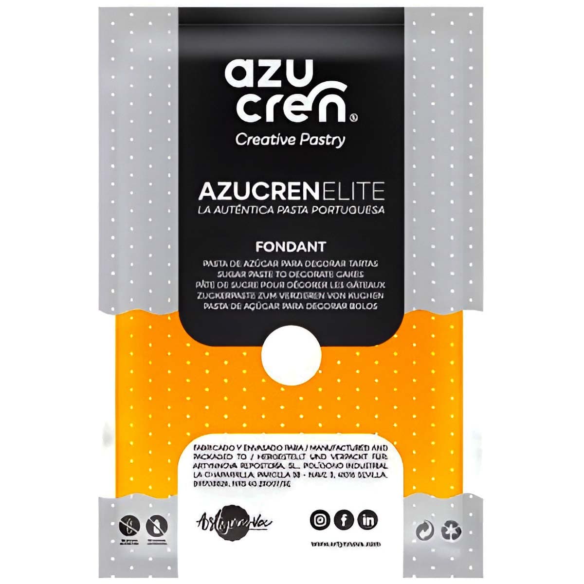 Sokerimassa Lämmin keltainen – Azucren Elite, 250 g – Azucren