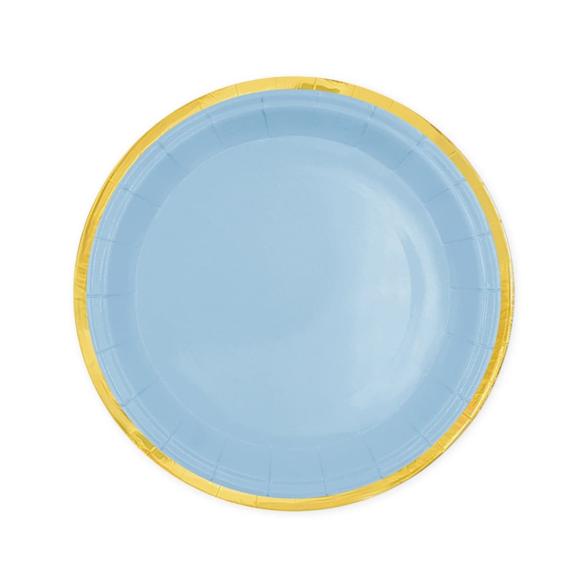 Pahvilautaset - Taivaansininen Kultareunus, 18 cm, 6 kpl