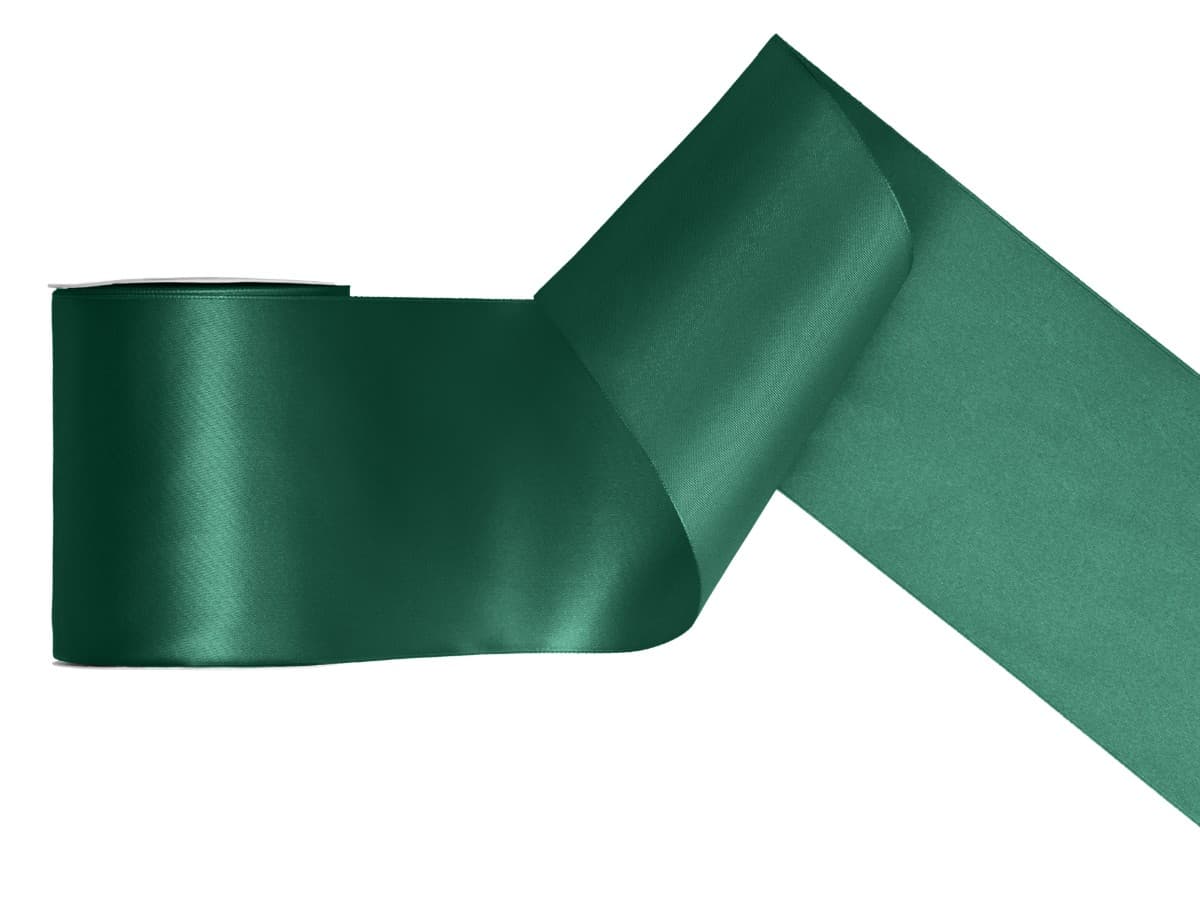 Satiininauha - Bottle green, 100mm x 25m