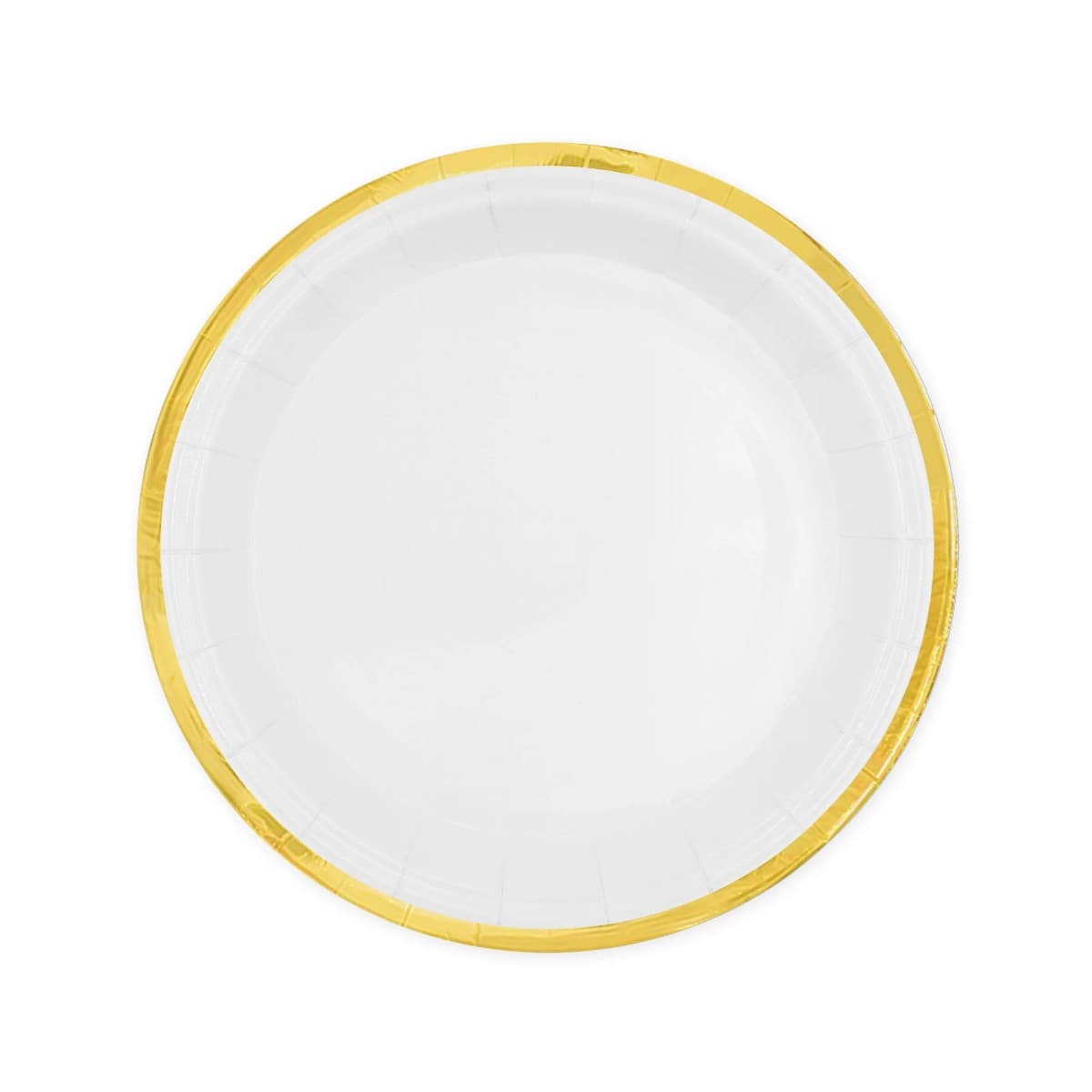 Pahvilautaset - Valkoinen Kultareunus, 18 cm, 6 kpl